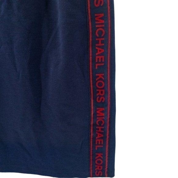 MICHAEL Michael Kors Logo-Tape Skirt True Navy Scarlet S - Picture 4 of 6